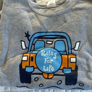 Gray Relay For Life Graphic Crewneck